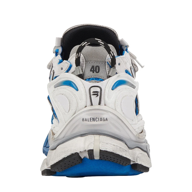 商品Balenciaga|【预售3-7天】巴黎世家  RUNNER系列 女士蓝色网眼和尼龙运动鞋677402W3RB34912,价格¥7647,第5张图片详细描述