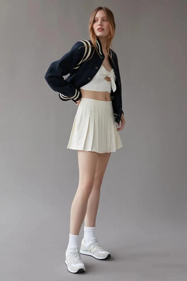 Urban Outfitters UO Hayley Linen Pleated Mini Skirt 3