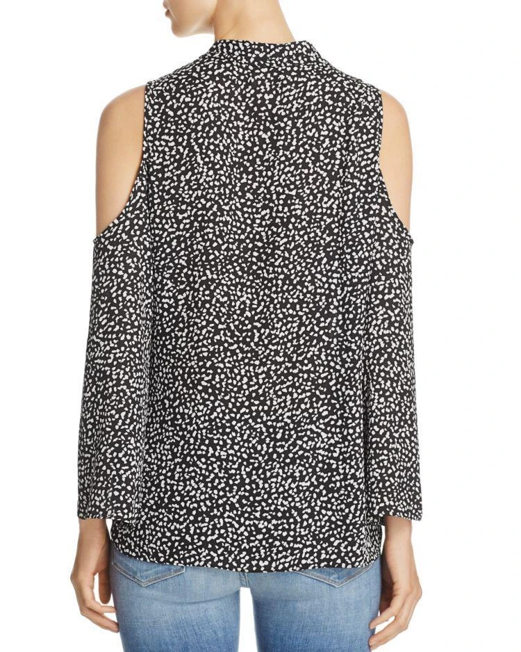 商品Vince Camuto|Speckle Print Cold Shoulder Top,价格¥290,第2张图片详细描述