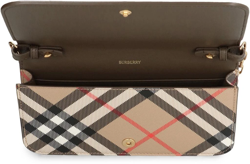 商品Burberry|Burberry Burberry Check Fabric Wallet On Chain,价格¥5262,第4张图片详细描述