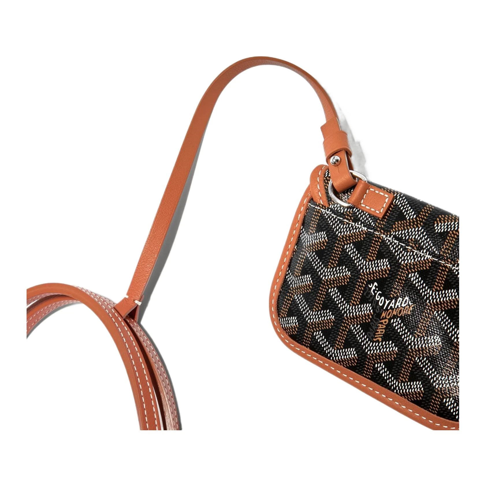 商品[国内直发] Goyard|Anjou 双面双色Y字老花满印 帆布拼牛皮 子母包托特包购物袋 单肩包手提包 迷你 女款 11色可选,价格¥18790,第11张图片详细描述