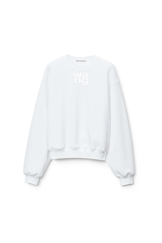 商品Alexander Wang|puff logo sweatshirt in structured terry,价格¥2213,第1张图片