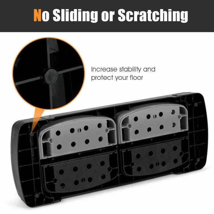 商品Hivvago|31 Inch Adjustable Exercise Aerobic Stepper with Non-Slip Pads-Gray,价格¥606,第4张图片详细描述