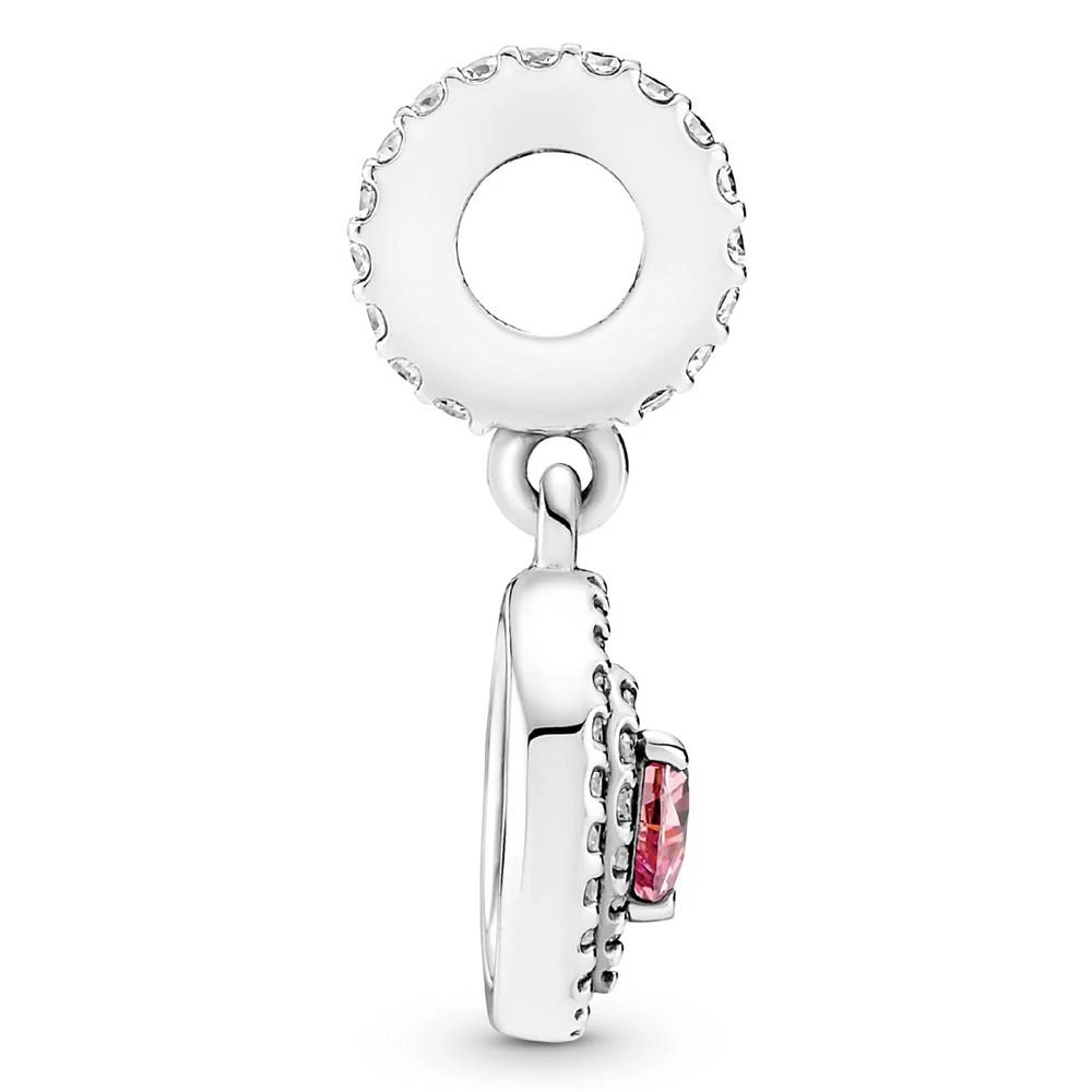 商品PANDORA|Cubic Zirconia Sparkling Double Halo Heart Dangle Charm,价格¥509,第3张图片详细描述