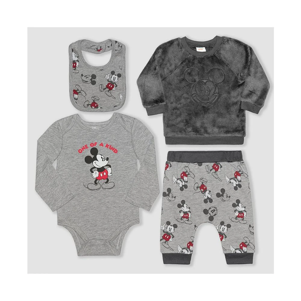 商品Disney|Baby Boys Mickey Mouse Top, Pants, Bodysuit and Bib Set,价格¥366,第1张图片