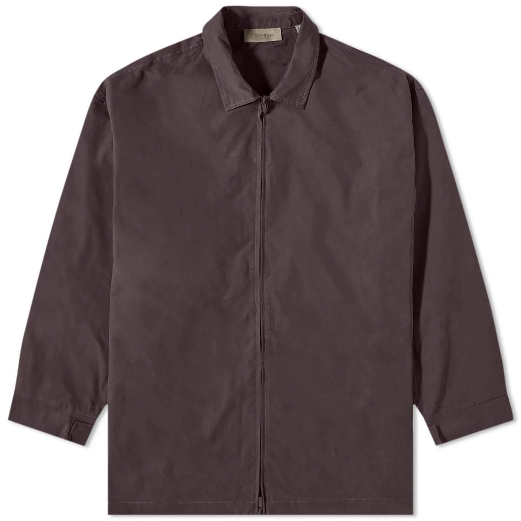 商品Essentials|Fear of God Essentials Woven Twill Barn Jacket - Plum,价格¥1142,第1张图片