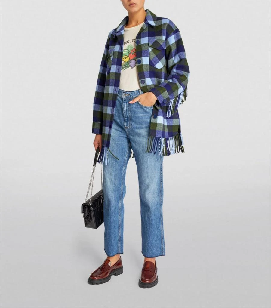 商品Sandro|Wool-Blend Check Jacket,价格¥2763,第2张图片详细描述