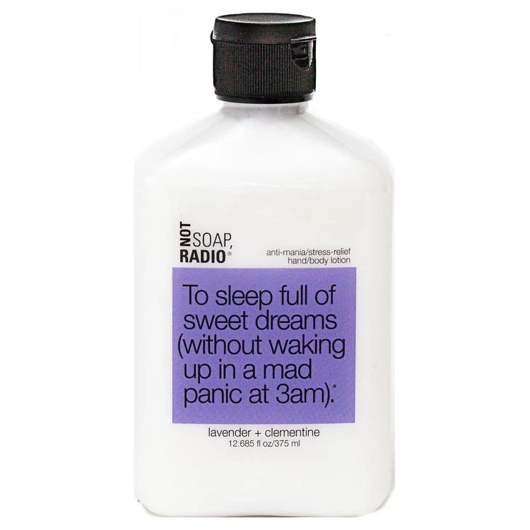 商品Not Soap Radio|Not Soap Radio To sleep full of sweet dreams (without waking up in a mad panic at 3am) Hand/Body Lotion 375ml,价格¥89,第1张图片