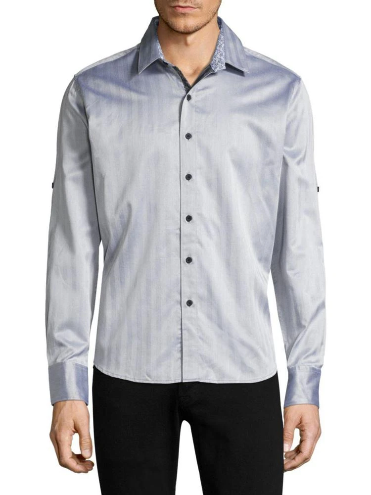 商品Robert Graham|Canton Cotton Casual Button-Down Shirt,价格¥662,第1张图片