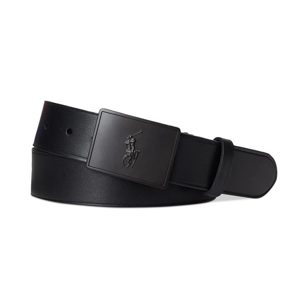 商品Ralph Lauren|Men's Plaque-Buckle Leather Belt,价格¥659,第1张图片