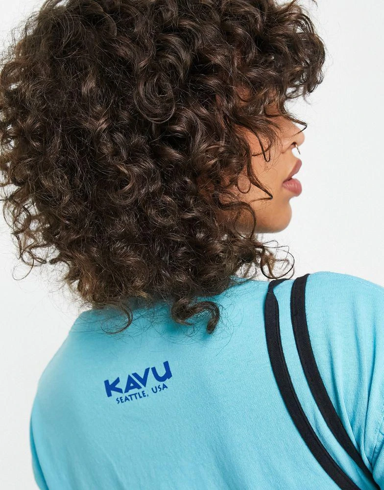 商品KAVU|Kavu Sticker Square t-shirt in green,价格¥154,第2张图片详细描述