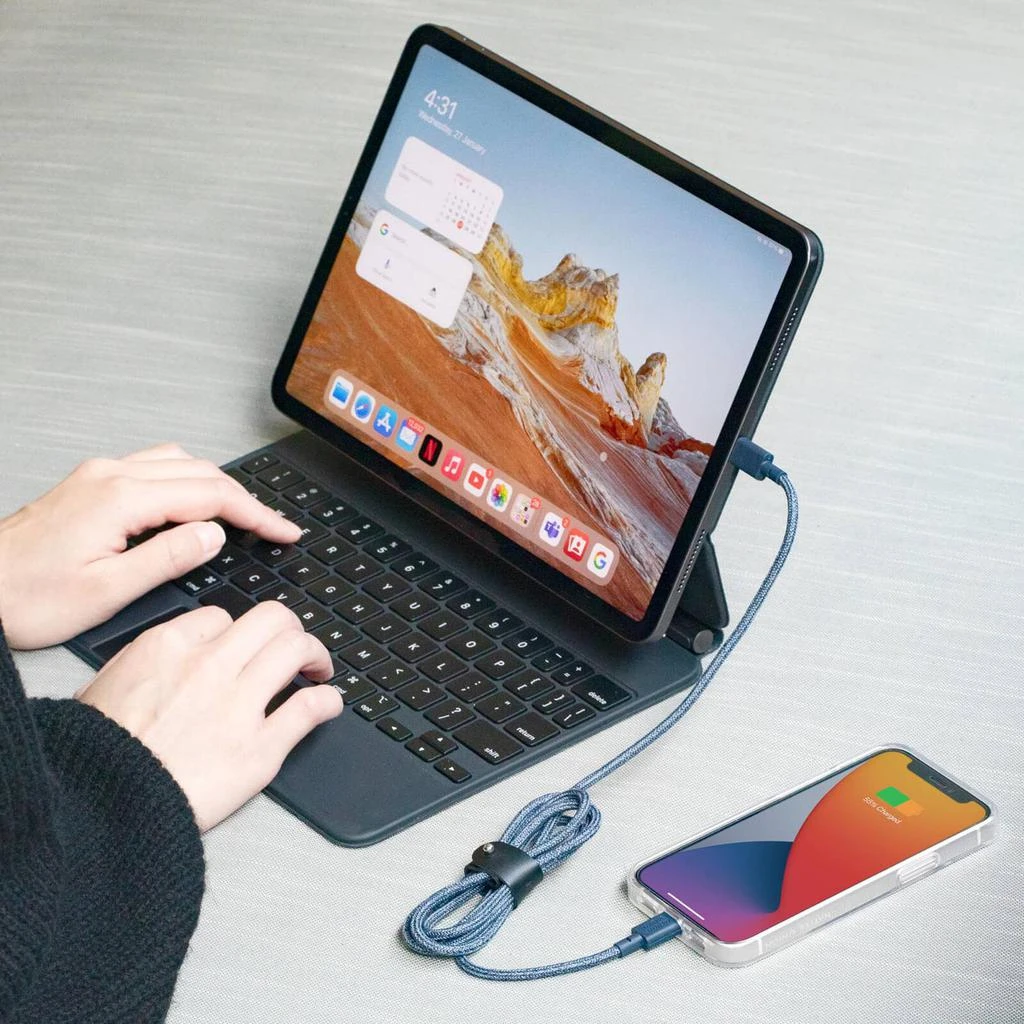 商品Native Union|Native Union Charging Belt Cable 1.2m - USB-C to Lightning - Sage,价格¥191,第2张图片详细描述