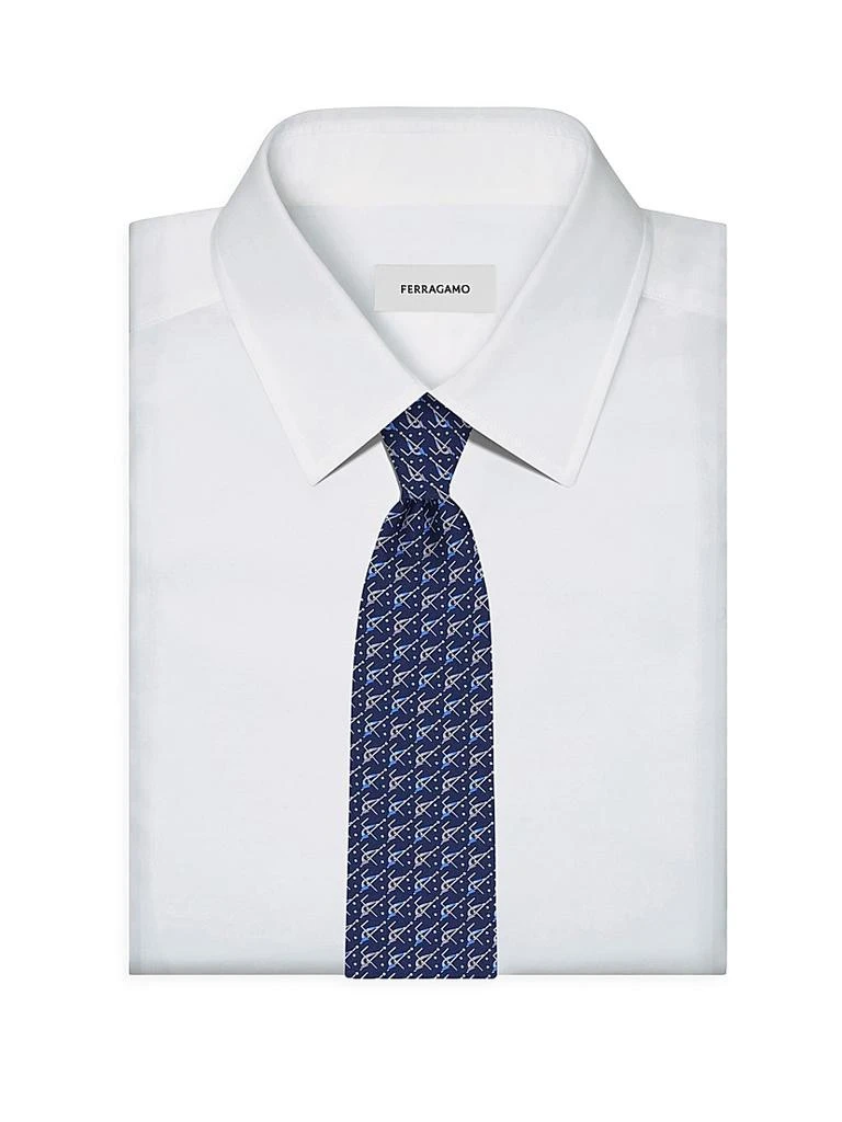 商品Salvatore Ferragamo|Armando Billiard-Print Silk Tie,价格¥1771,第2张图片详细描述