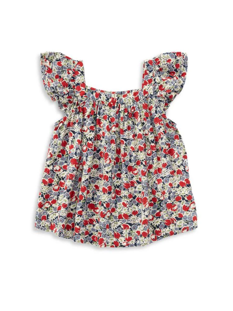 商品Ralph Lauren|Little Girl's Flutter-Sleeve Floral Top,价格¥168,第1张图片
