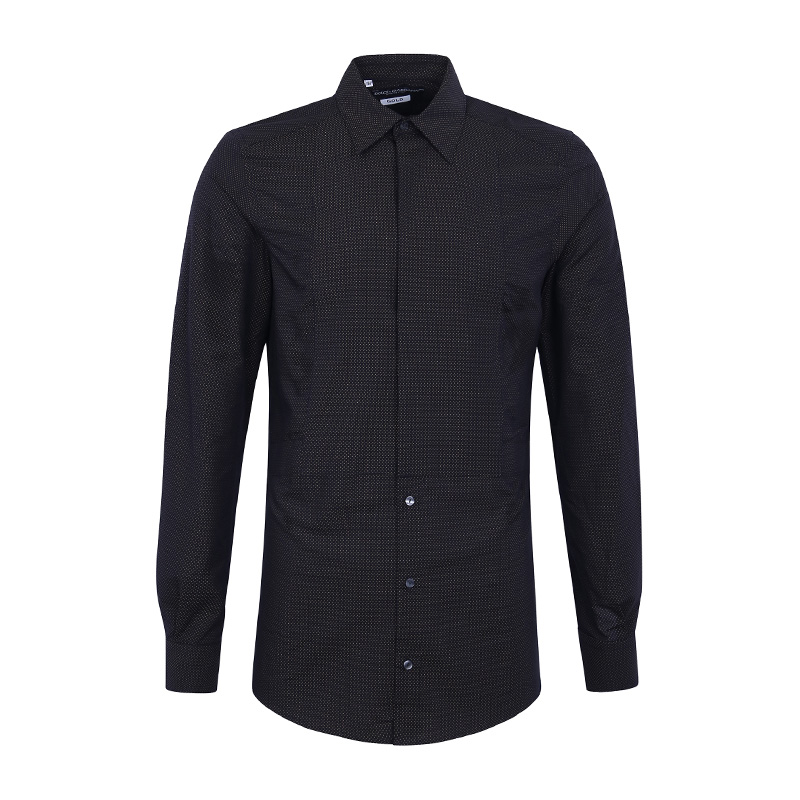 Dolce&Gabbana 杜嘉班纳 男士黑色棉质长袖衬衫 G5AZ1T-FJ5DB-S8353商品第1张图片规格展示