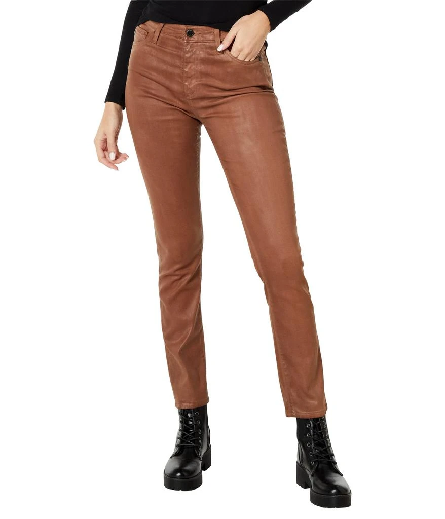 商品AG|Mari High-Rise Slim Straight in Leatherette Light Canyon Rock,价格¥838,第1张图片