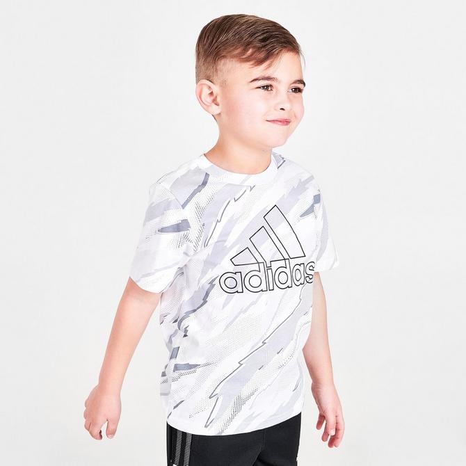 Boys' Toddler adidas Tiger Camo Print T-Shirt商品第3张图片规格展示