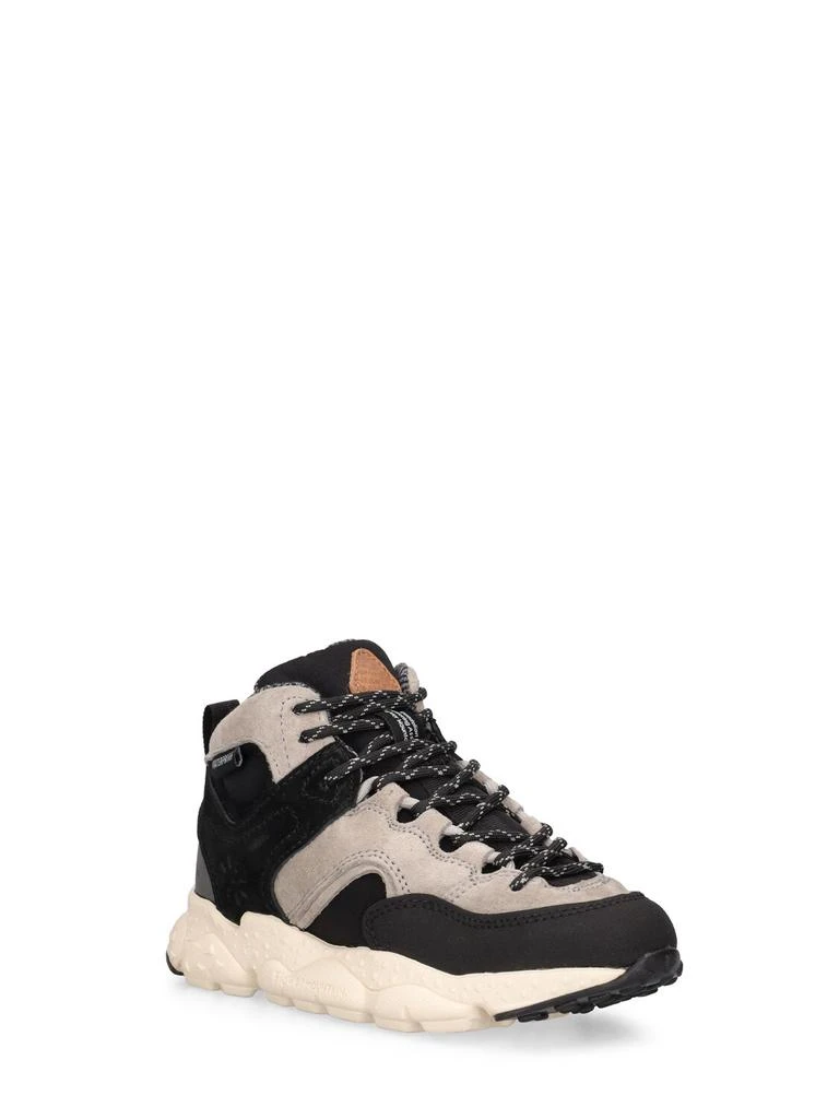 商品FLOWER MOUNTAIN|Leather Lace-up High Top Sneakers,价格¥584,第2张图片详细描述
