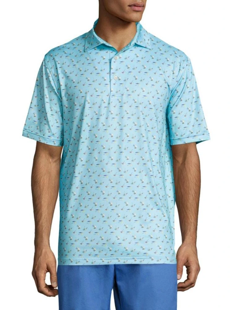 商品Peter Millar|Crown Sport Labrador Tackle Printed Polo,价格¥208,第1张图片