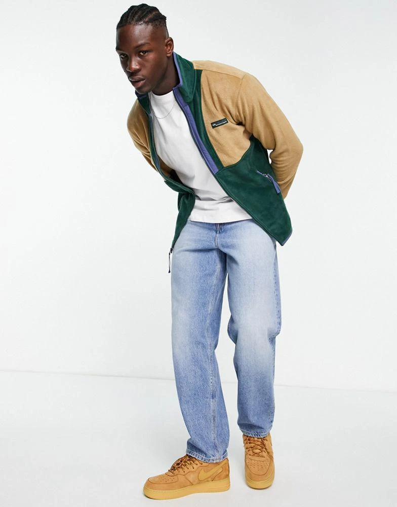 商品Columbia|Columbia Back Bowl full zip fleece jacket in tan and black,价格¥496,第3张图片详细描述
