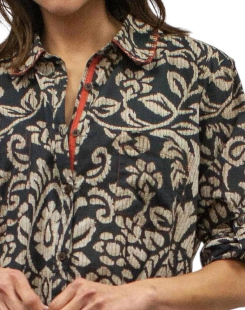 商品Caite & Kyla|Milena Shirt In Navy,价格¥473,第2张图片详细描述