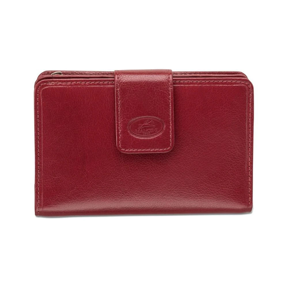 商品Mancini Leather Goods|Equestrian-2 Collection RFID Secure Medium Clutch Wallet,价格¥698,第1张图片