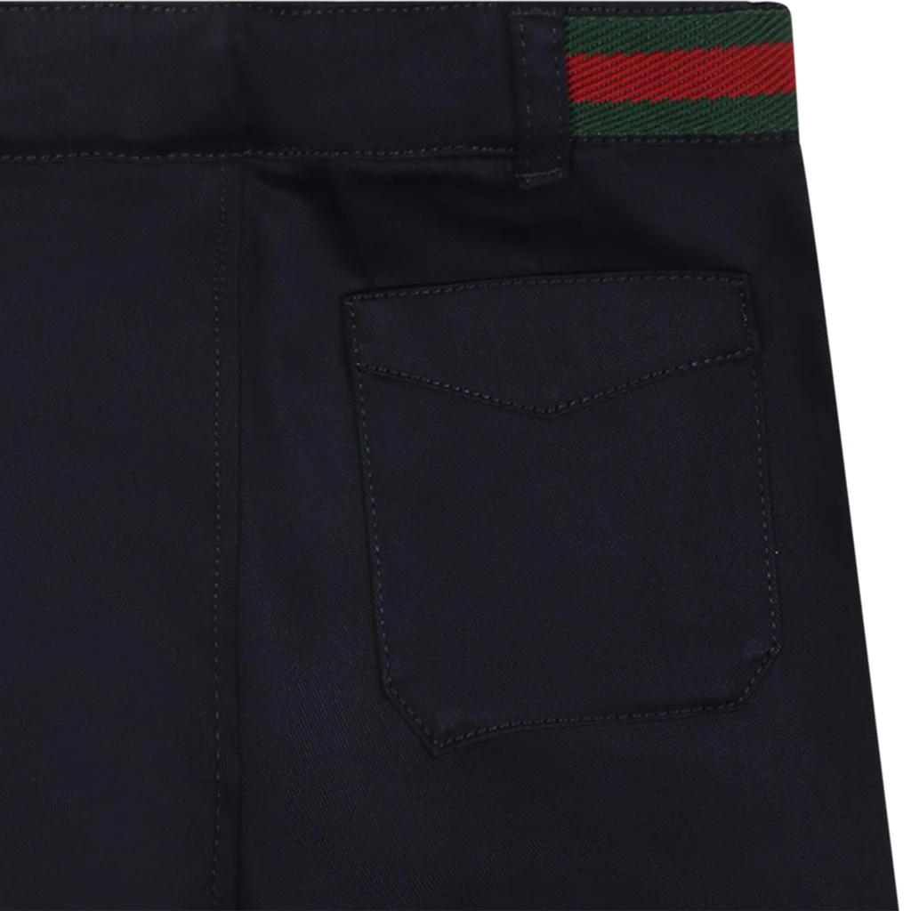 商品Gucci|Blue Trousers For Baby Boy With Web Detail,价格¥3832,第3张图片详细描述