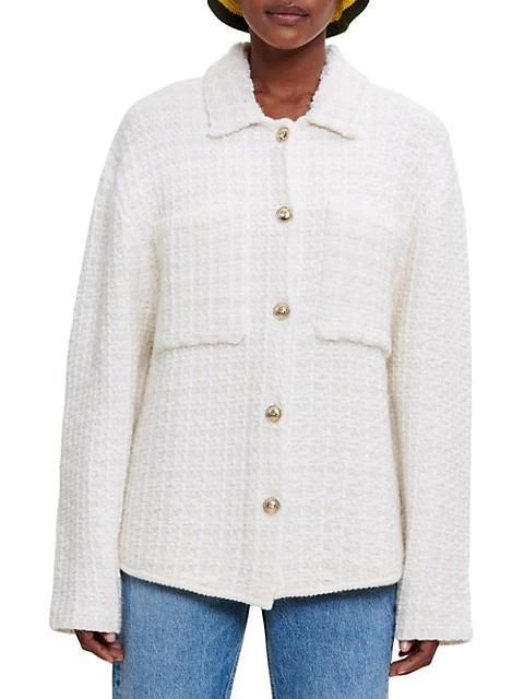 商品Maje|Malerio Two-Tone Tweed Jacket,价格¥1970,第5张图片详细描述