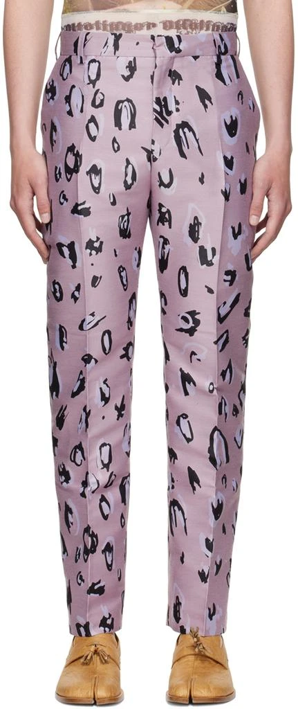 商品Charles Jeffrey Loverboy|Pink Recycled Polyester Trousers,价格¥1281,第1张图片
