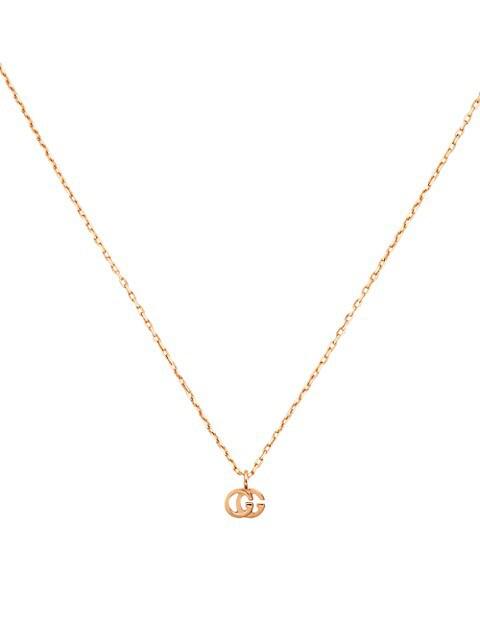 Running G 18K Rose Gold Pendant Necklace商品第3张图片规格展示