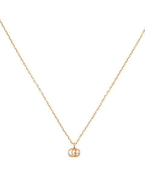 商品Gucci|Running G 18K Rose Gold Pendant Necklace,价格¥7747,第5张图片详细描述