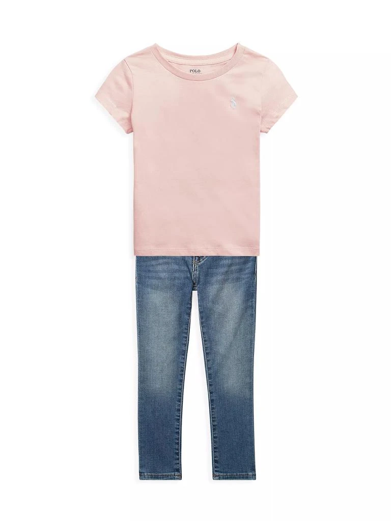 商品Ralph Lauren|Little Girl's & Girl's Signature Cotton Polo Tee,价格¥221,第2张图片详细描述