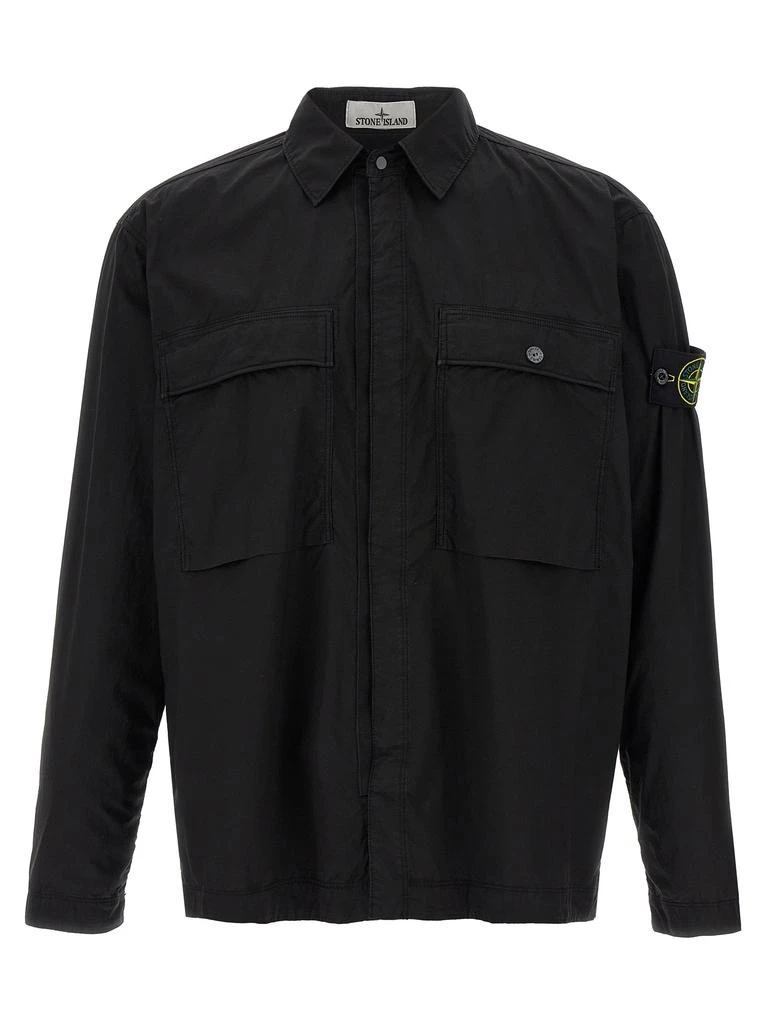 商品Stone Island|Cotton Overshirt Shirt And Blouse Black,价格¥2908,第1张图片