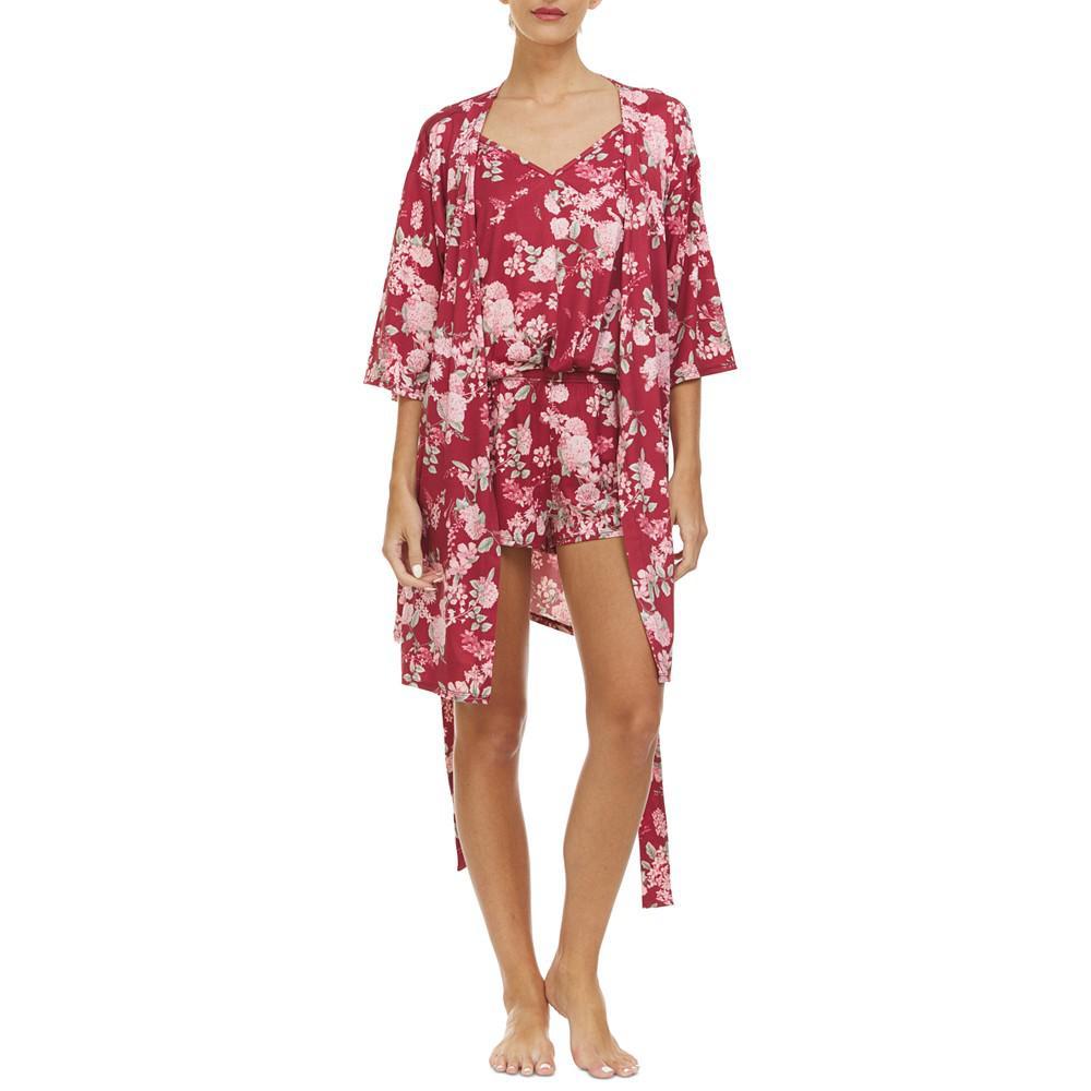 商品Flora Nikrooz|Flora Nikrooz Women's Jacqueline 3-Pc. Travel Pajama Set,价格¥463,第1张图片