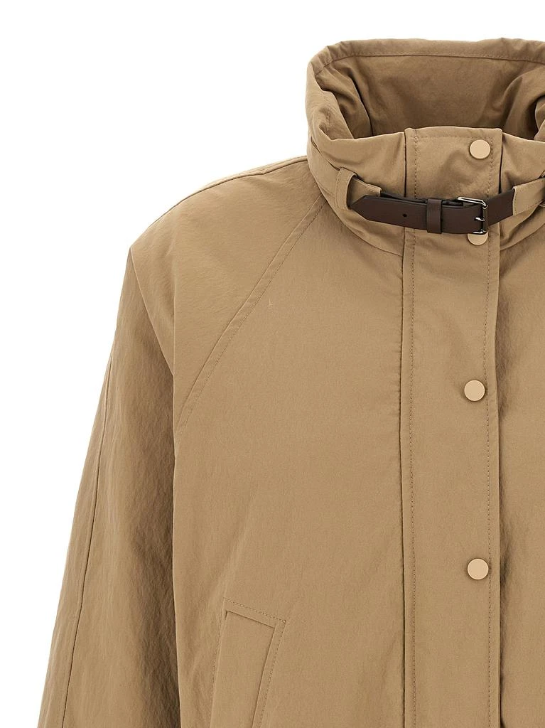 商品Brunello Cucinelli|Leather Strap Down Jacket Casual Jackets, Parka Beige,价格¥17877,第3张图片详细描述