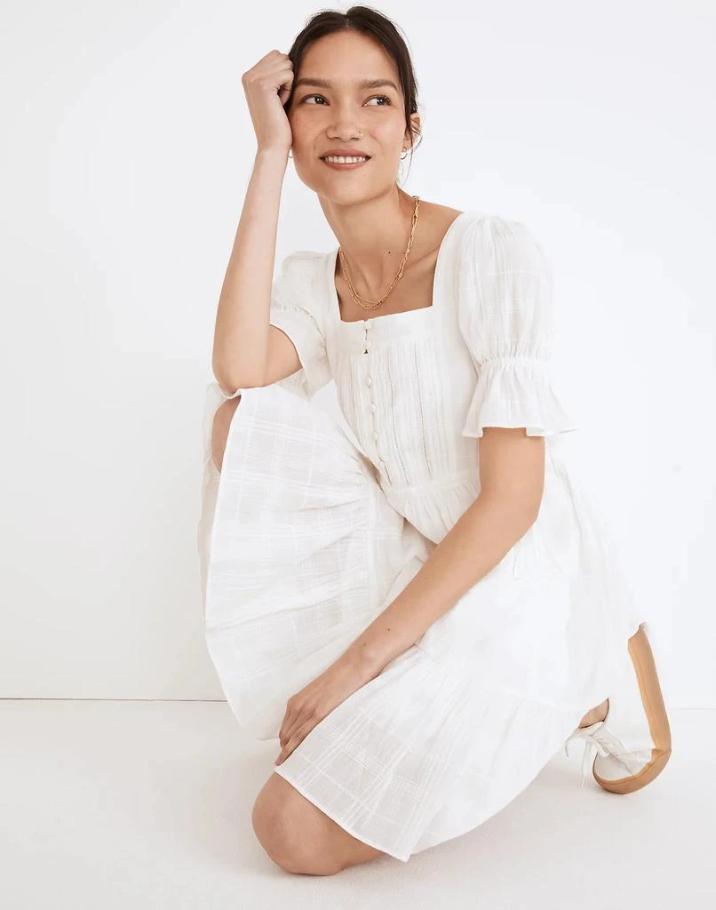 商品Madewell|Puff-Sleeve Drawstring Mini Dress,价格¥236,第2张图片详细描述