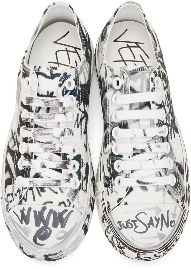 商品Vetements|White Georgian Graffiti Sneakers,价格¥1546,第5张图片详细描述