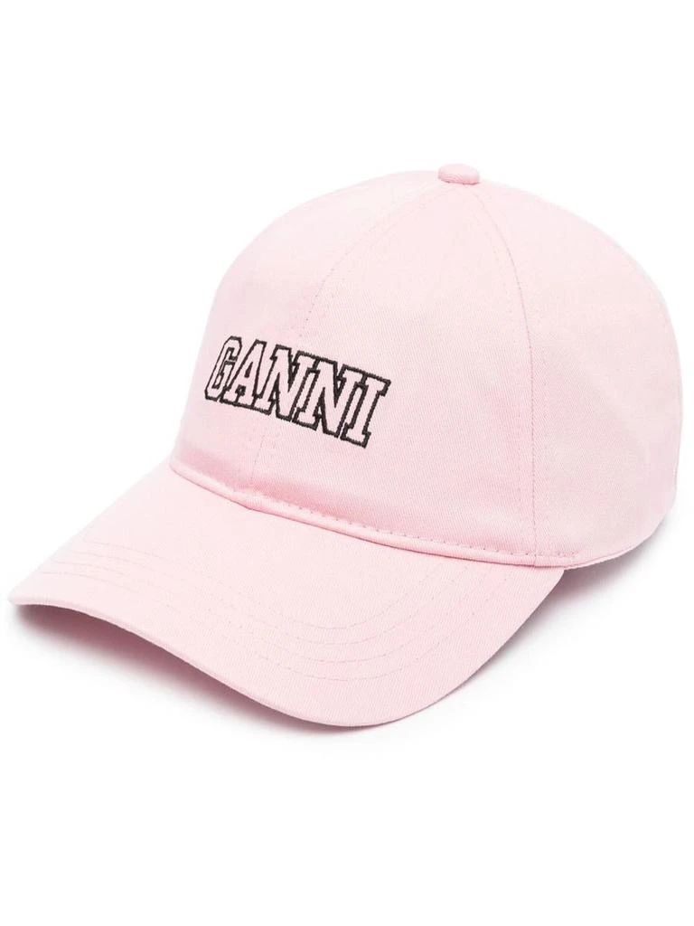 商品Ganni|GANNI Logo organic cotton baseball cap,价格¥803,第1张图片