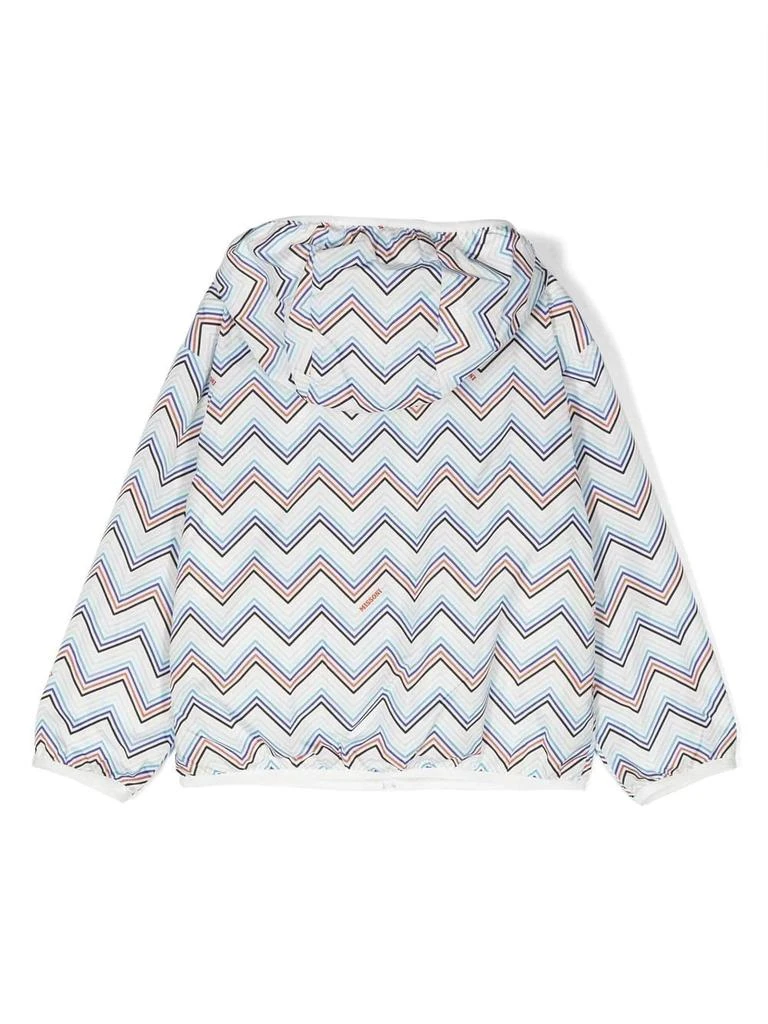 商品Missoni|White Windbreaker Jacket With Multicoloured Pattern,价格¥3162,第2张图片详细描述