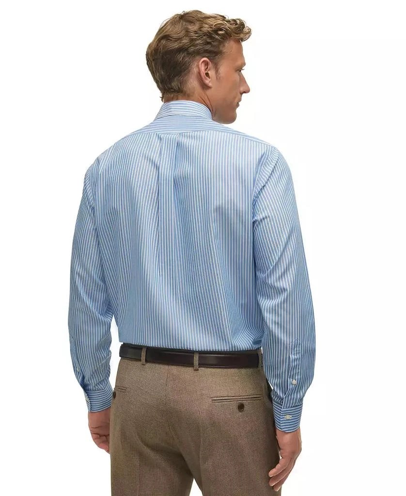 商品Brooks Brothers|Men's Regular Fit Non-Iron Polo Button-Down Thin Stripe Broadcloth Dress Shirt,价格¥664,第2张图片详细描述