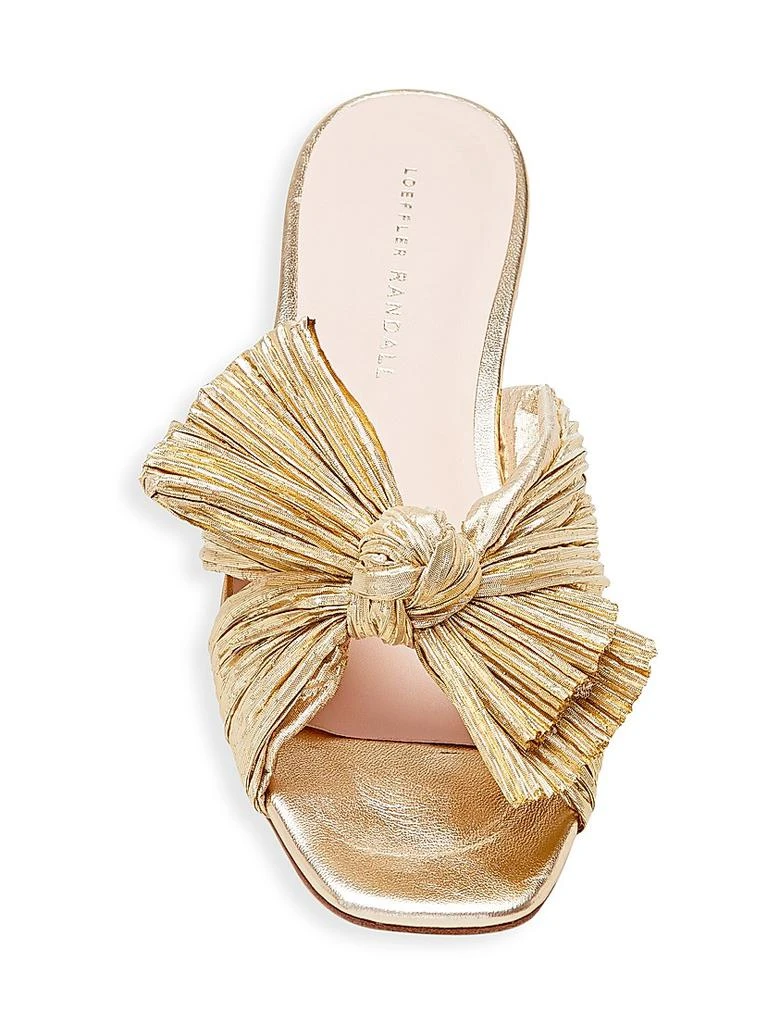 商品Loeffler Randall|Daphne Flat Metallic Leather Sandals,价格¥1868,第5张图片详细描述