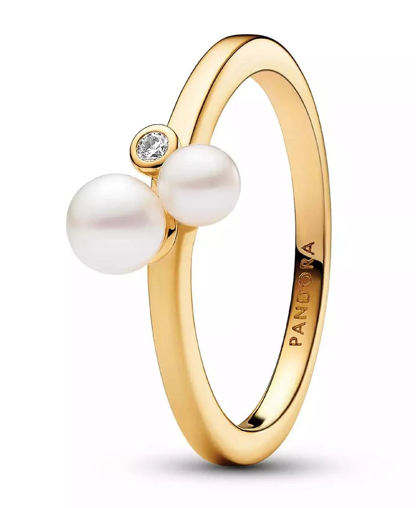 商品PANDORA|Sterling Silver Timeless Duo Treated Freshwater Cultured Pearls Ring,价格¥932,第2张图片详细描述