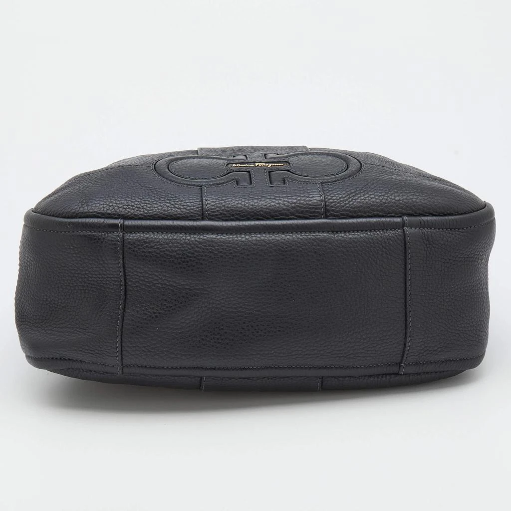 Salvatore Ferragamo Black Leather Gancini Logo Tote 商品
