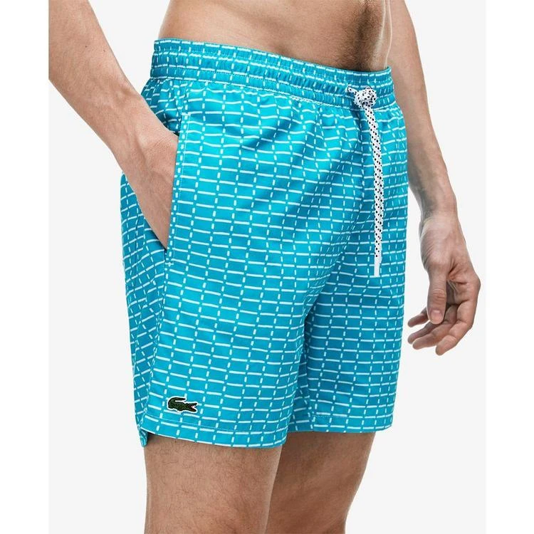 商品Lacoste|Men's Drawstring Brick-Pattern Swim Trunks,价格¥426,第4张图片详细描述