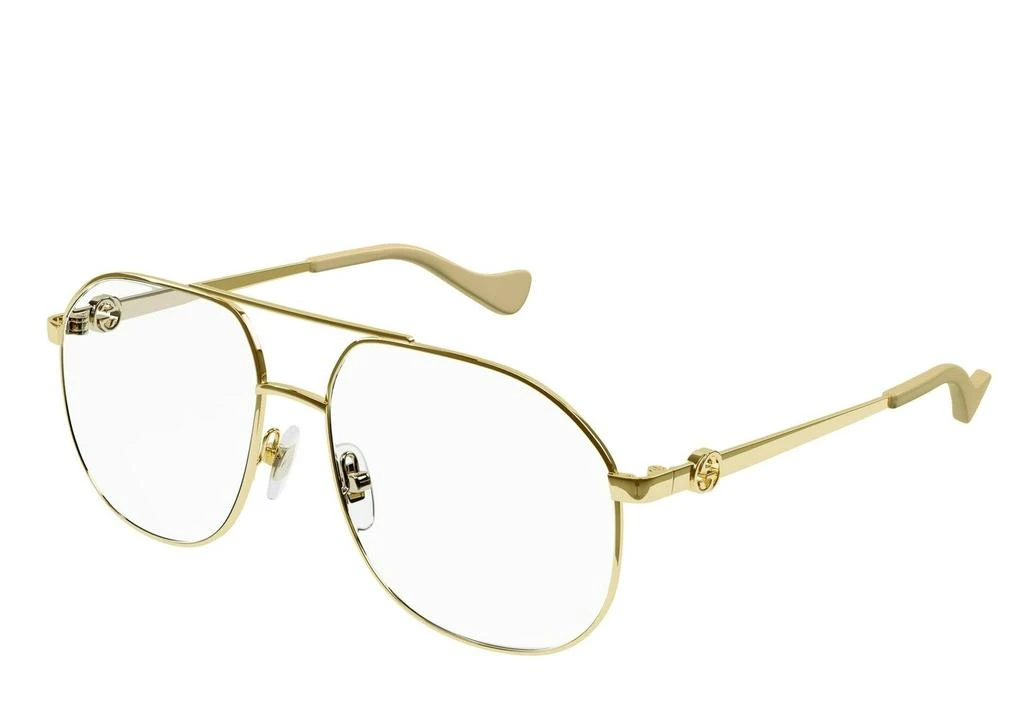 商品Gucci|Gucci Eyewear Aviator Frame Glasses,价格¥2222,第2张图片详细描述