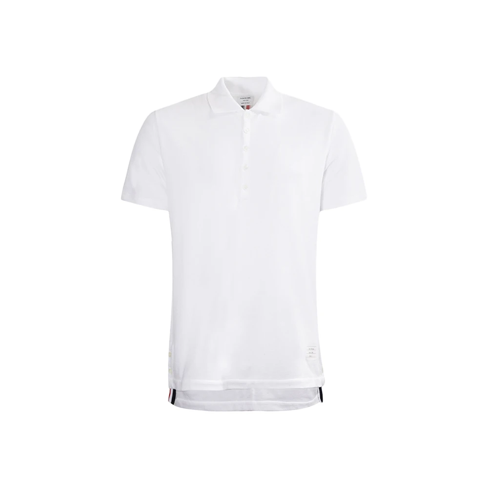 商品Thom Browne|THOM BROWNE 白色男士POLO衫 MJP042A-00050-100,价格¥2281,第1张图片