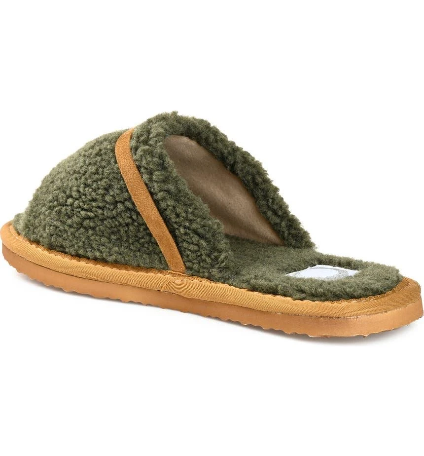 商品Journee Collection|Caterina Faux Shearling Slide Slipper,价格¥237,第2张图片详细描述