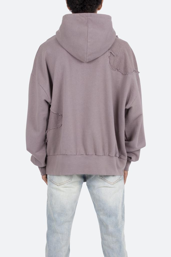 Washed Paneled Hoodie - Purple商品第6张图片规格展示