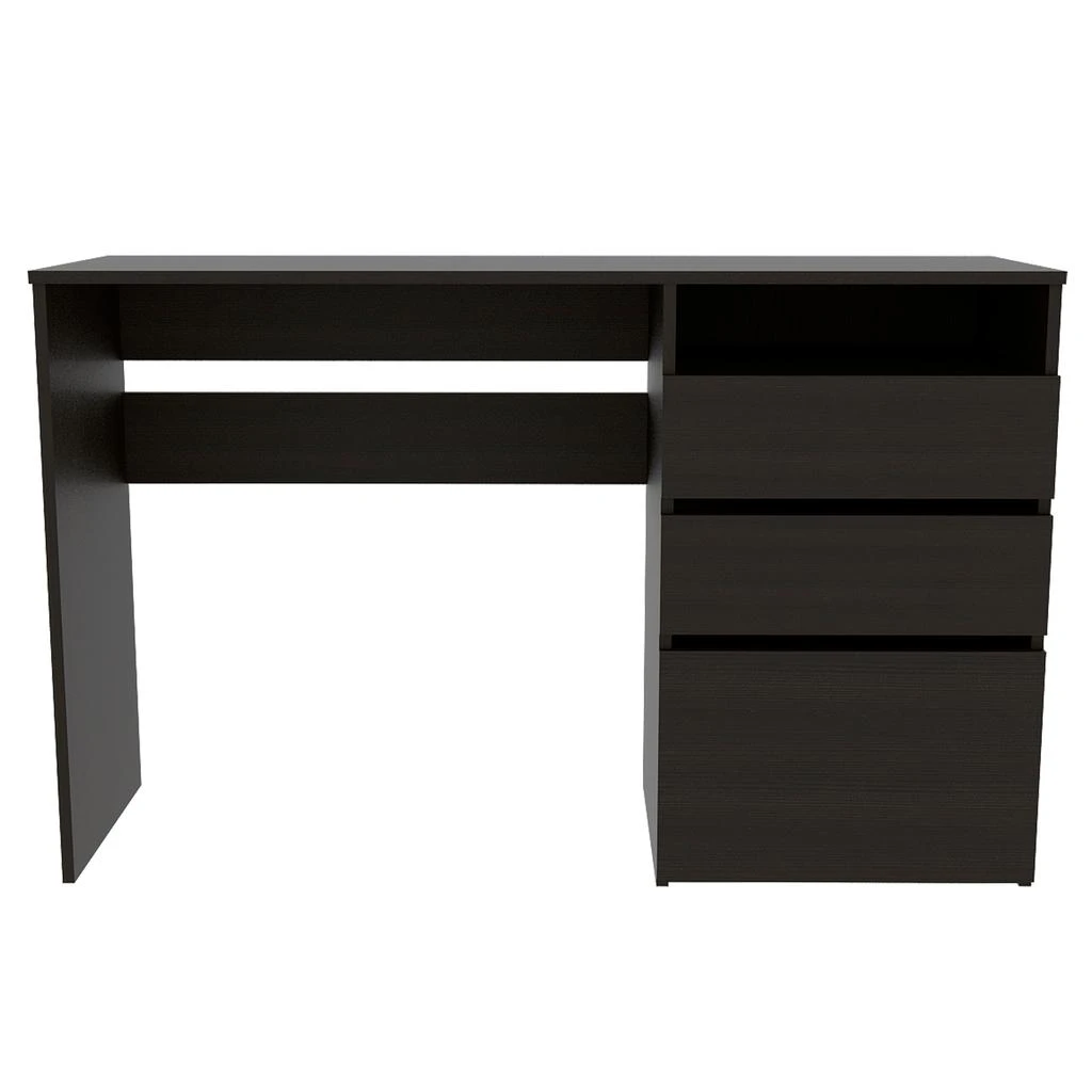 商品Streamdale Furniture|Streamdale Waterbury 3-Drawer 1-Shelf Computer Desk Wengue,价格¥2595,第2张图片详细描述