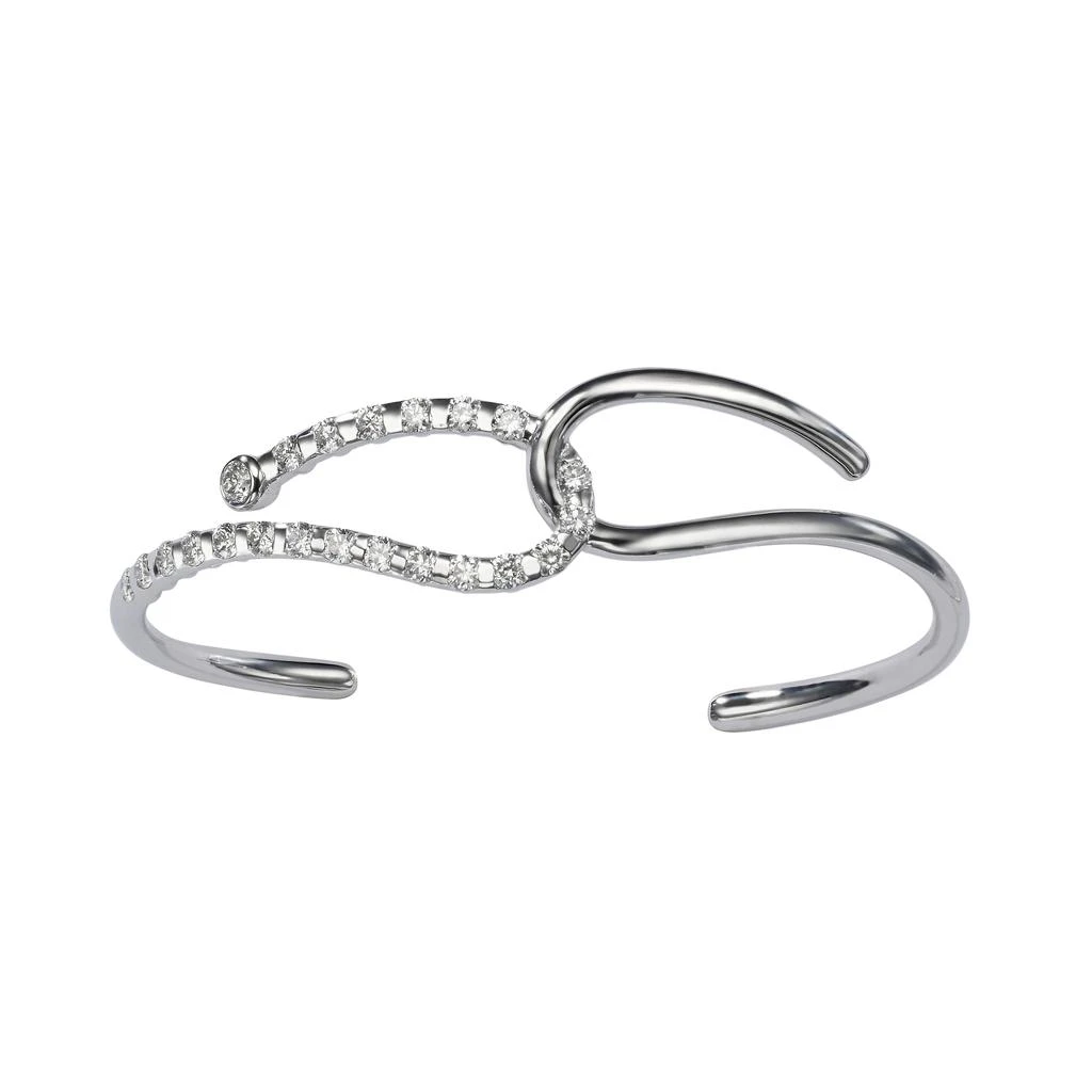 商品AME|Âme Q 18K White Gold, Lab-Grown Diamond 1.36ct. tw. Double Wrist Cuff Bracelet,价格¥32956,第3张图片详细描述